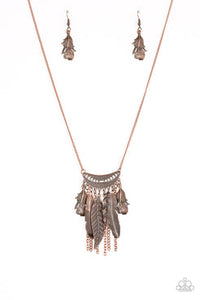 Fiercely Feathered Copper Necklace