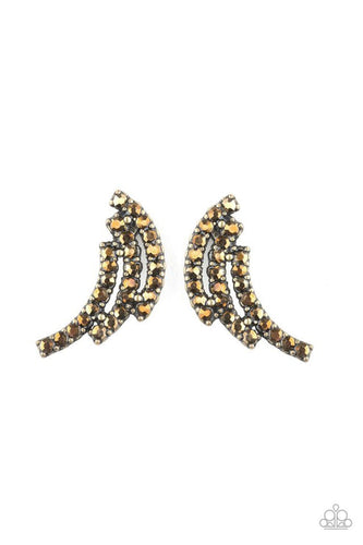 Wing Bling Brass Earring