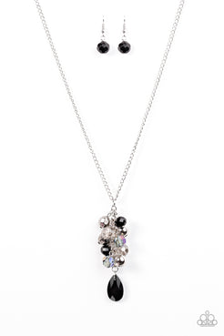 Somewhere Over The GLITTER Rainbow Black Necklace
