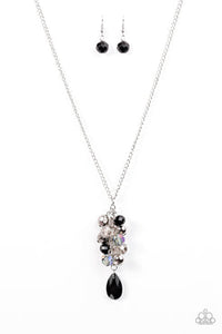 Somewhere Over The GLITTER Rainbow Black Necklace