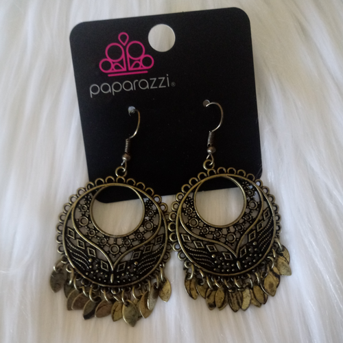 Far Off Horizon Brass Earring