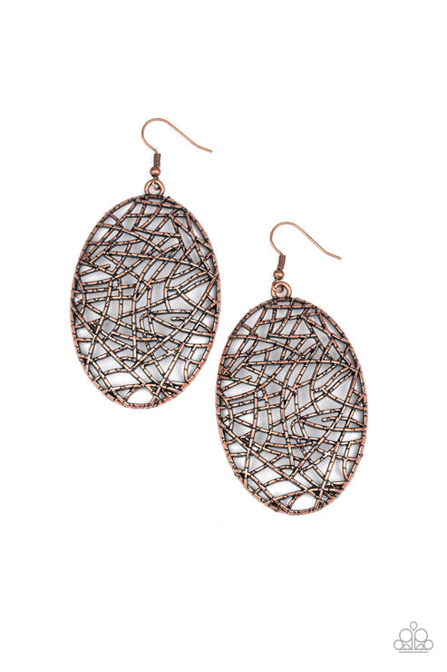 Way Out Of Line Copper Earring