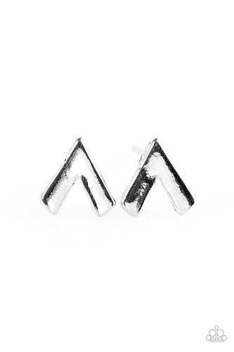 Hit The Mark Silver Earring