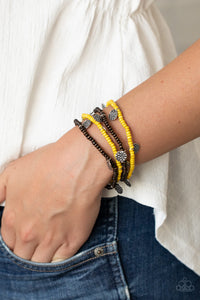 WOODn't Count It Yellow Bracelet