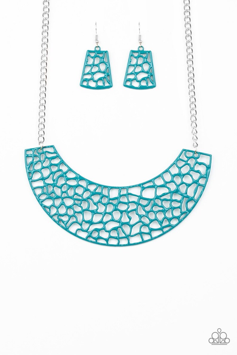 Powerful Prowl Blue Necklace