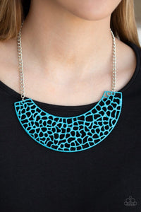 Powerful Prowl Blue Necklace
