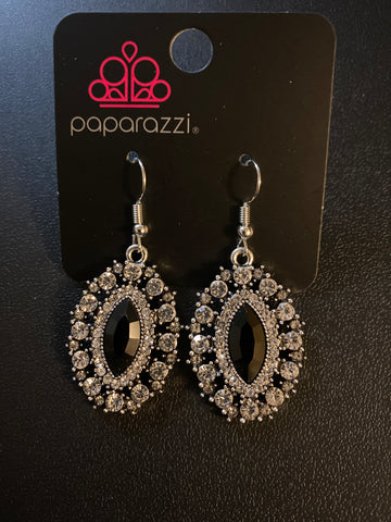 Long May She Reign Black Earring