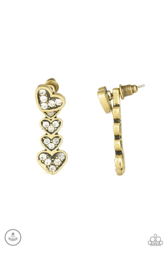 Heartthrob Twinkle Brass Earrings