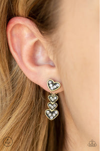 Heartthrob Twinkle Brass Earrings