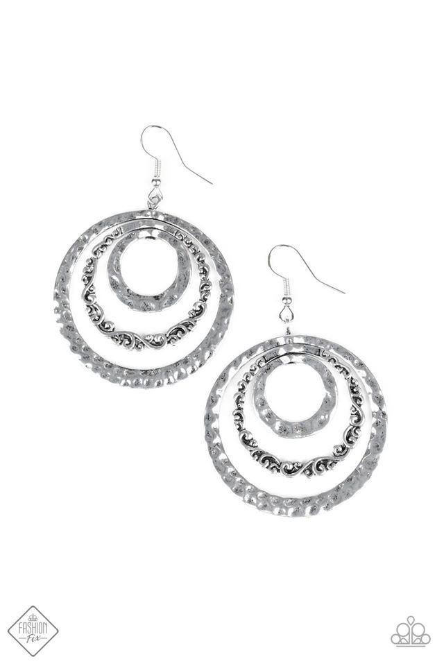 Out Of Control Shimmer Silver Earring