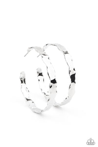Exhilarated Edge Silver Earring