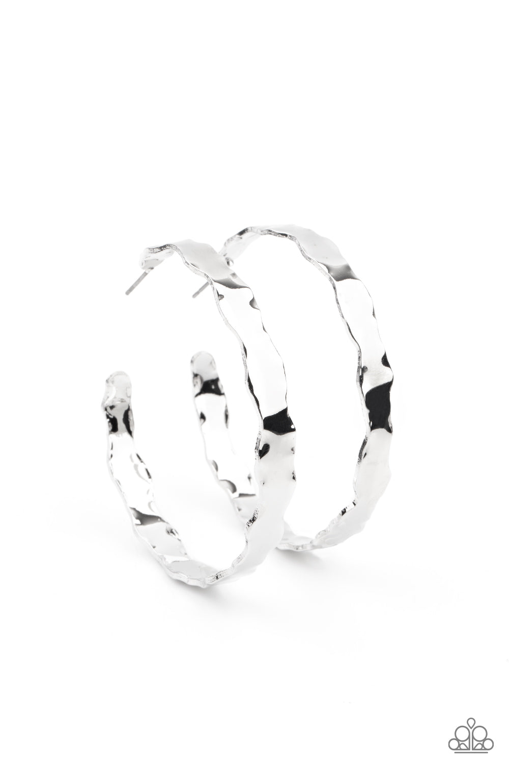 Exhilarated Edge Silver Earring