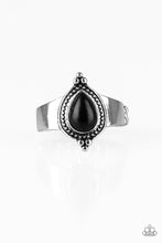 Load image into Gallery viewer, Mineral Minimalist Black Ring
