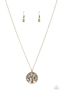 Save The MONEY Trees Brass Necklace