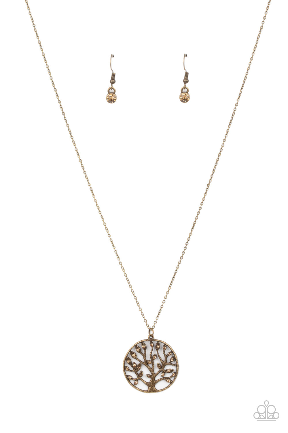 Save The MONEY Trees Brass Necklace