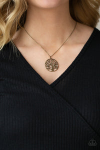 Save The MONEY Trees Brass Necklace