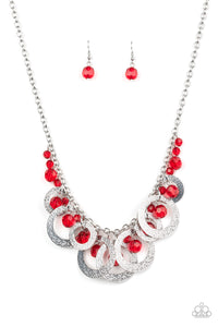 Turn It Up Red Necklace