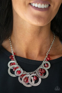 Turn It Up Red Necklace