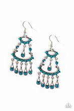 Load image into Gallery viewer, Chandelier Shimmer Blue Earring