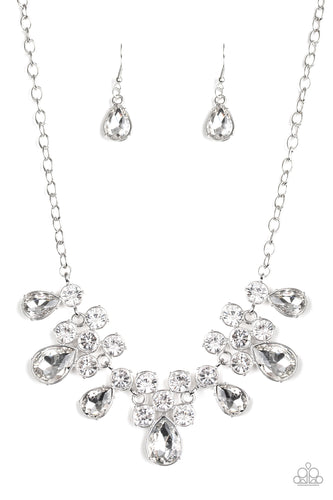 Debutante Drama White Necklace