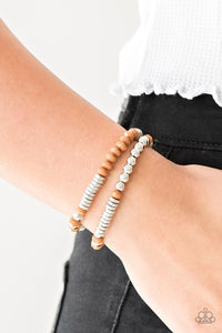 Downright Dressy Brown Bracelet