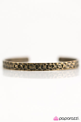 Love Deeply Brass Bracelet