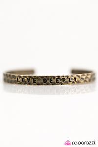 Love Deeply Brass Bracelet