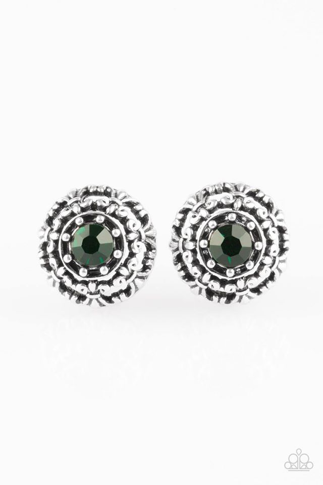 Courtly Courtliness Green Earring