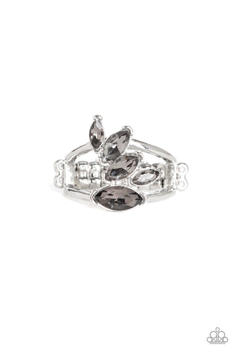 Rhinestone Stunner Silver Ring