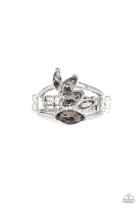 Rhinestone Stunner Silver Ring