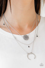 Load image into Gallery viewer, Lunar Lotus Black Necklace