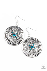 Mega Medallions Blue Earring