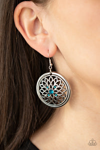Mega Medallions Blue Earring