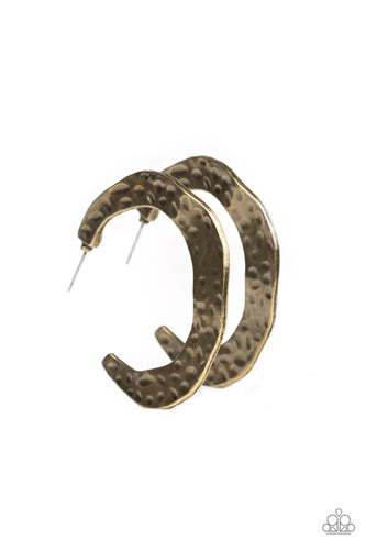 The HOOP Up Brass Earring