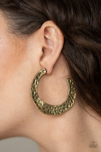 The HOOP Up Brass Earring