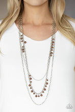 Load image into Gallery viewer, Pearl Pageant Brown Necklace