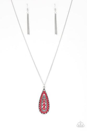 Tiki Tease Red Necklace