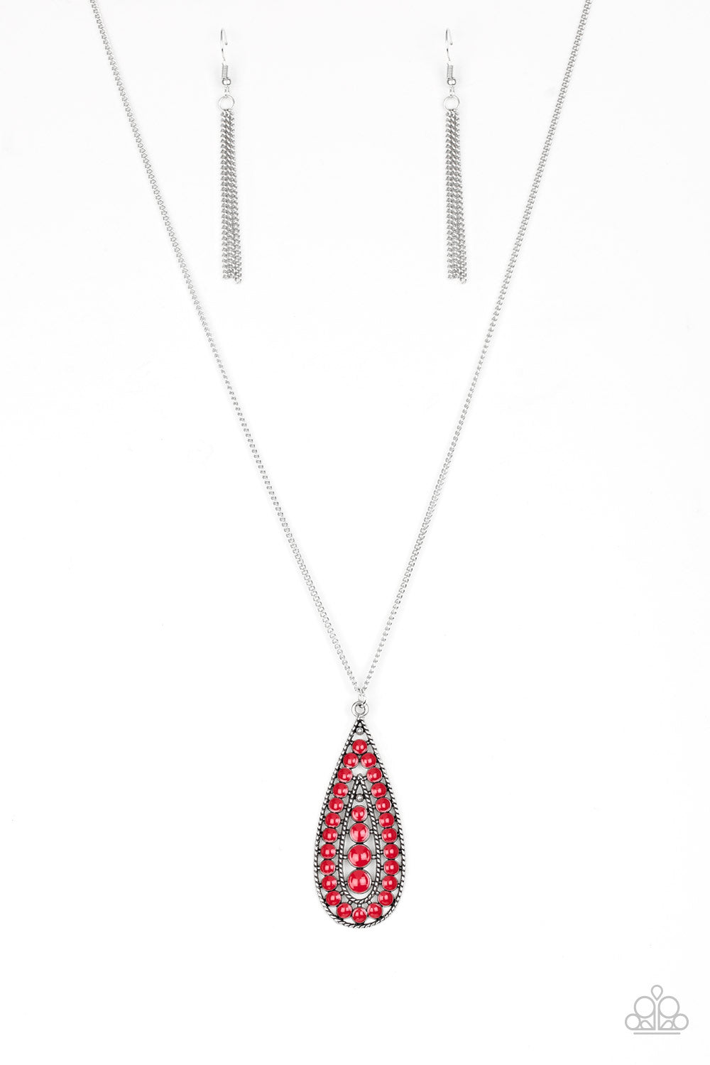 Tiki Tease Red Necklace