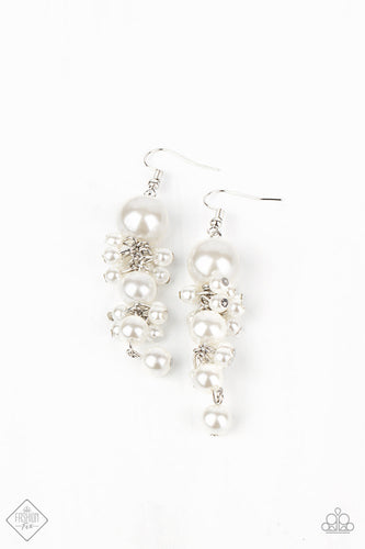 Ageless Applique White Earring