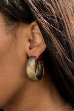 Load image into Gallery viewer, Calling All The Shots Brass Earring