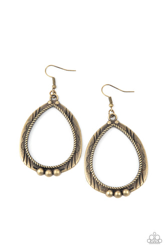Terra Topography Brass Earring