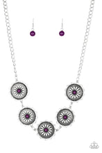 Load image into Gallery viewer, Me-dallion, Myself, and I Purple Necklace