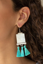 Load image into Gallery viewer, Tassel Retreat Blue Earring