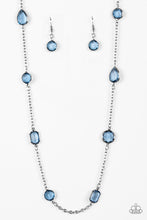 Load image into Gallery viewer, Glassy Glamorous Blue Necklace