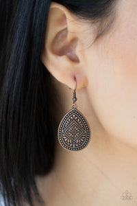 Mayan Mecca Copper Earring