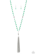 Load image into Gallery viewer, Tassel Takeover Green Necklace