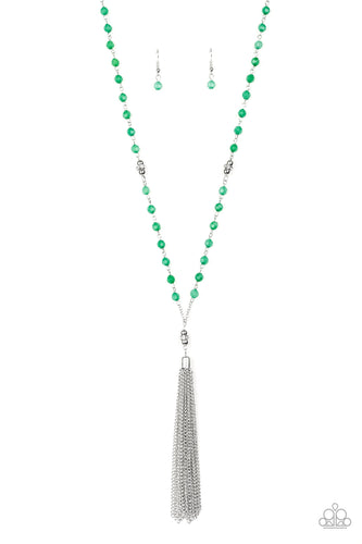 Tassel Takeover Green Necklace