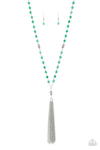 Tassel Takeover Green Necklace