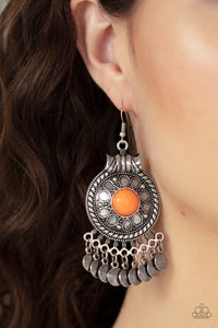 Rural Rhythm Orange Earring