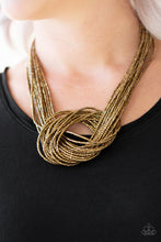 Load image into Gallery viewer, Knotted Knockout Brass Necklace